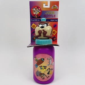 Vintage 1995 Taz Tasmanian Devil 11oz Juice Bottle Sipper Top Looney Tunes New - Picture 1 of 15