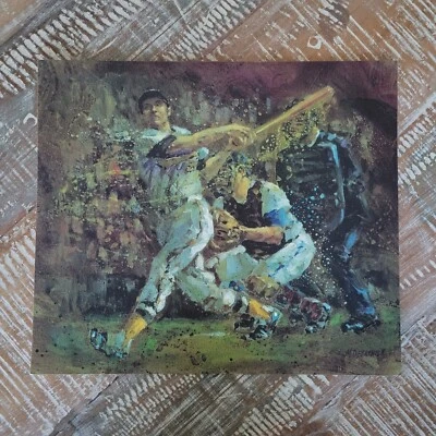 Tarjeta de felicitación de béisbol de 12" con sobre Hallmark vintage del día del padre Foto 1 de 4