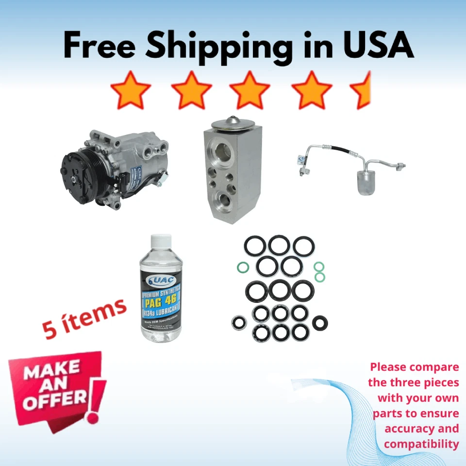 Compressor & Valve A/C Fit Saturn Vue 2004-2005 - Image 1 of 4