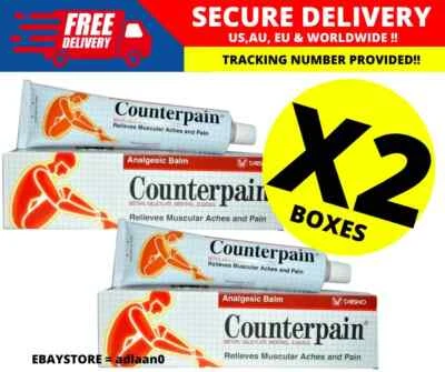 Nuevo bálsamo analgésico Counterpain alivia dolores musculares y dolor 120G x 2 tubos Foto 1 de 4