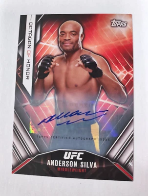  Auto Anderson Silva 2015 Topps 15/25 UFC Octagon Of Honor HONOR-1 - Image 1 of 2