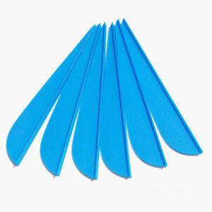 100pc 3" Archery Arrow Vanes Feather Rubber Fletches Fletching DIY Hunting Shoot