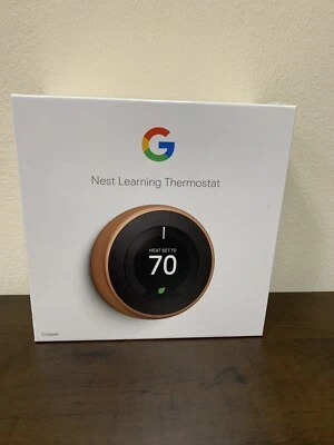 Google Nest Learning Thermostat Copper Programmable Smart Wi-Fi T3021US - Image 1 of 4