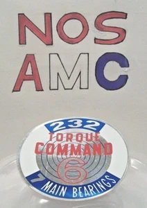 AMC AMERICAN MOTORS NOS 1960'S RAMBLER ROUND 232 6 TORQUE COMMAND STICKER DECAL - Picture 1 of 3