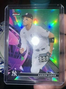 2021 Topps Finest Green Refractor /99 Aaron Judge #77 - Picture 1 of 2