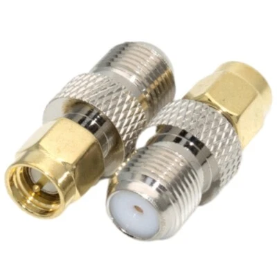 2PCS RF Coaxial Coax Adapter SMA Male to F Female Coaxial Coax Adapter Connector - Image 1 of 4