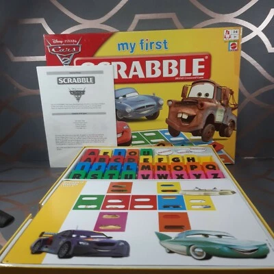 My First Scrabble Cars 2 Board Game  Checked and Complete With Instructions 2011 - Image 1 of 4