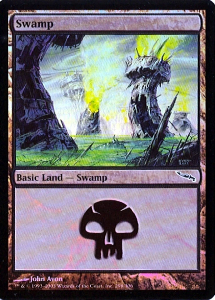 MTG - Mirrodin - Swamp #298 - Foil - Various conditions - Image 1 of 1
