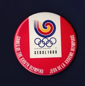 1988 Seoul Games of The XXIVTH Olympiad pinback button - Picture 1 of 2