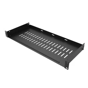 JINGCHENGMEI 1U Vented Rack Shelf Universal Rack Tray No Lip for 19 Inches Ne... - Picture 1 of 6