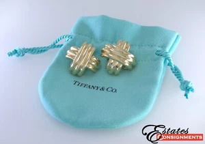 Coppia Orecchini Tiffany & Co. Oro Giallo 18K ""X - Foto 1 di 10