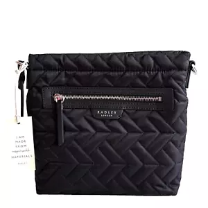RADLEY Finsbury Park - Quilt Black Medium Zip Top Crossbody Bag - New - RRP £99 - Picture 1 of 6