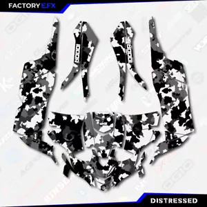 Gray Distressed Camo Graphics kit fits Yamaha YXZ 1000R 2019-2022 Decals - Picture 1 of 2