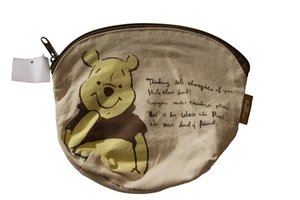 GINZA Cozy Corner Disney Winnie the Pooh Piglet Beig Cosmetic Toiletry Pouch Bag - Picture 1 of 7