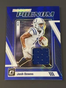 2023 Donruss Optic #RP-JD Josh Downs Rookie Phenom Blue Hyper MEM Patch - Picture 1 of 2