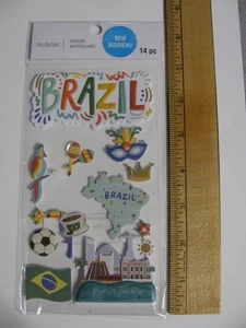 Erinnerungen Maß Aufkleber BRASILIEN Rio de Janeiro Fußball - Bild 1 von 1