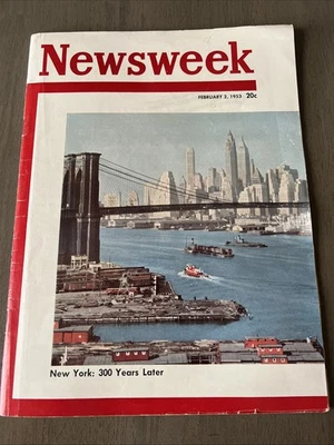 1953 Newsweek Magazine NYC 300th Anniversary Racial Segregation Labor Shortage - Image 1 of 4