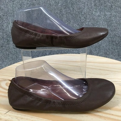 Zapatos planos de ballet Lucky Brand para mujer 9 M Emmie marrón sin cordones informales W23842Z NUEVO Foto 1 de 4