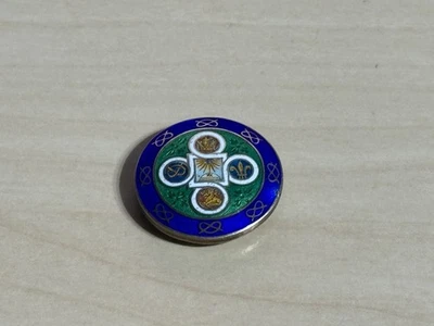 Unidentified Silver & Enamel Badge Masonic ? School ? Eye Staffordshire Knots ++ - Image 1 of 4