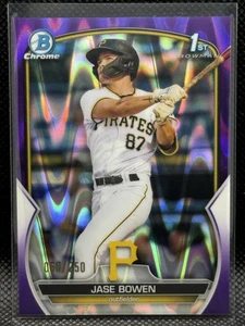 2023 Bowman #BCP-146 Jase Bowen Chrome Prospects Purple RayWave Refractors #/250 - Picture 1 of 2