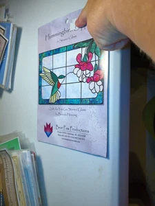 Bear Paw Productions Hummingbird & Flowers Stained Glass Quilt pattern - Picture 1 of 1