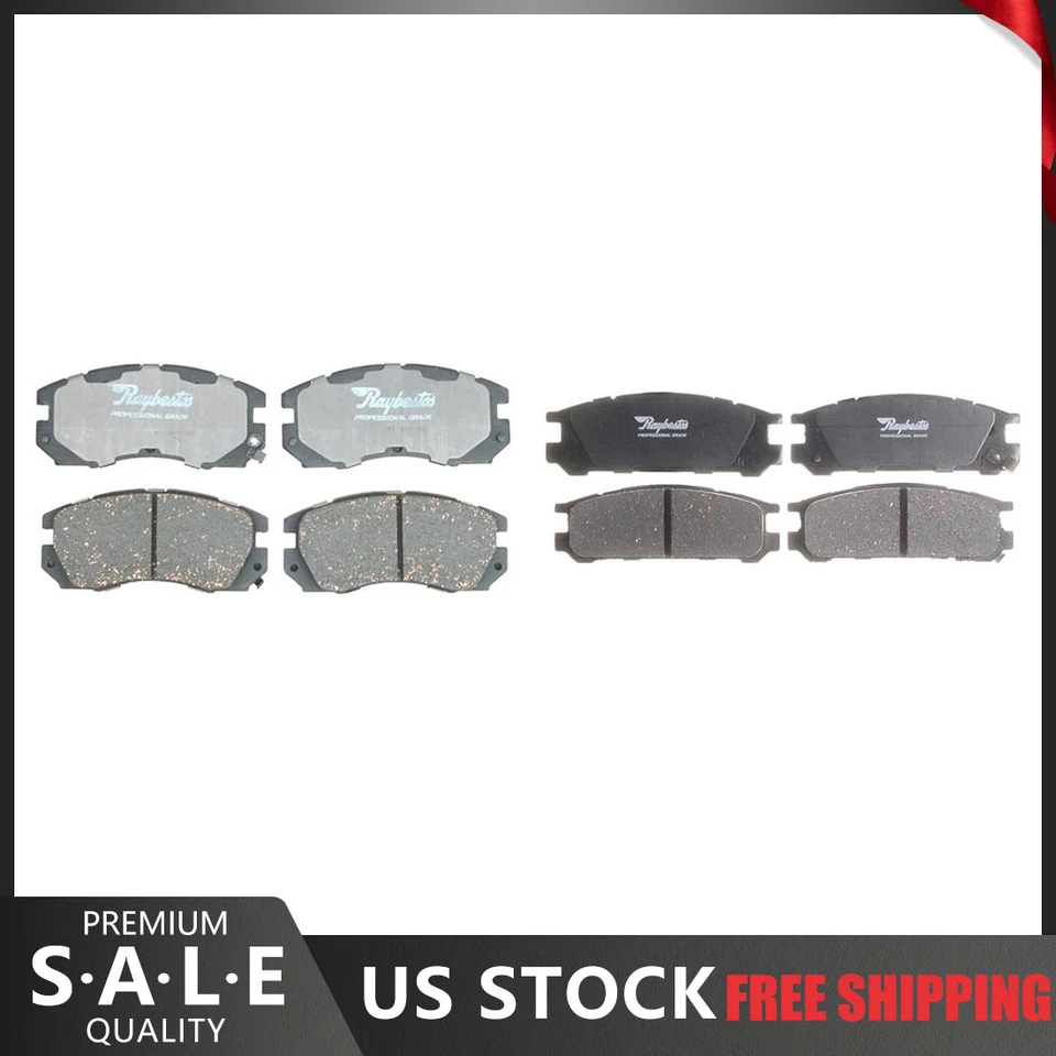 For 1996 1995 1994-1990 Subaru Legacy Front & Rear Element3 Ceramic Brake Pads - Image 1 of 4