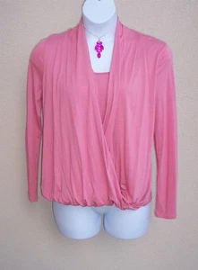 Talbots Rose Koralle Rosa Strick Top Gr. L Lagenlook Lyocell Viskose Shirt Bluse - Bild 1 von 10