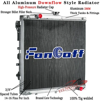 3Row Aluminum Radiator For 07-14 2010 Toyota Tundra 2008-14 Sequoia 4.6L 5.7L V8 Foto 1 de 4
