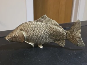 Vintage 9" x 4" Silver Plated Fish Desktop Letter / Bill/ Business Cards Holder - Picture 1 of 3
