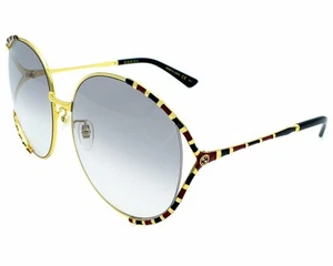 GUCCI Gold/Gray Gradient Lens 64-135MM Women's Sunglasses GG0595S 006 - Picture 1 of 3