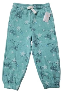 Garanimals Toddler Boys 3T Dinosaur Fleece Pull On Jogger Sweatpants Teal NWT - Picture 1 of 4
