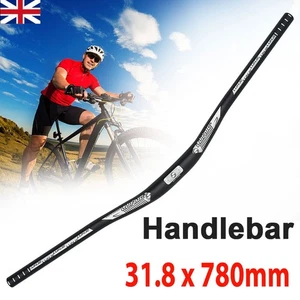 780mm Aluminium Alloy MTB Mountain Downhill Bike Handlebar Bicycle Riser Bar UK - Picture 1 of 8