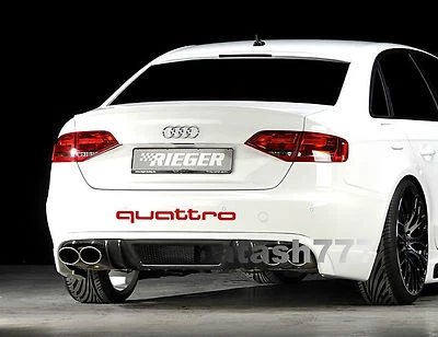 QUATTRO AUDI A3 A4 A6 A8 RS3 RS4 Q5 S- Line Racing Decal sticker emblem logo RED - Image 1 of 2