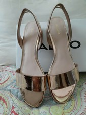 aldo rose gold flat sandals