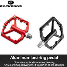 ROCKBROS Bicycle Platform Pedals MTB Bike Aluminum Cycling Sealed Bearing Pedals