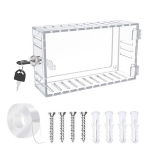 Universals Thermostat Lock Box with Key Clear Large Thermostat Cover Enduring - Picture 1 of 8