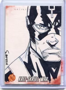 2011 Upper Deck -Avengers Kree-Skrull War BLACK BOLT 1 of 1 Sketch ADAM HUGHES - Picture 1 of 2