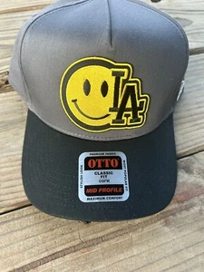 LA - Black/Grey Screen Print Snapback - Picture 1 of 5