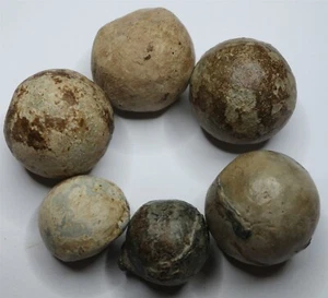 FRANCE Austria NAPOLEON 6x Musket Ball Battlefield Europe AUTHENTIC Pistol #M2 - Picture 1 of 6