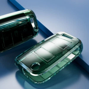 Transparent FOB Case Cover For VW Volkswagen Golf GTI Remote Flip Key 3 4 Button - Picture 1 of 13