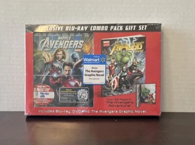 Marvel's Avengers 2012 Exclusive Blu-Ray Combo Pack Gift Set W/Graphic Novel New Foto 1 de 4