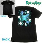 New RICK AND MORTY Adult Swim Short Sleeve Graphic Tee T-Shirt Black Men's Sz L