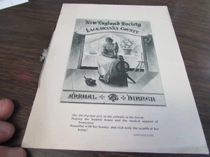 7th ANNUAL BANQUET - NEW ENGLAND SOCIETY OF LACCKAWANNA COUNTY - PROGRAM 1893 - Picture 1 of 4