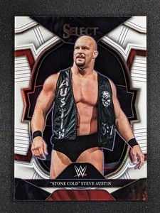 2023 Panini Select WWE "STONE COLD" STEVE AUSTIN /125 White Prizm Concourse