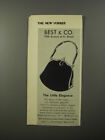 1954 Best & Co. Dorian Handbag Ad - The little elegance