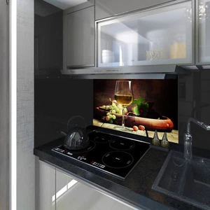 Splashback Toughened Glass Unique Modern Unique Kitchen White Wine Any Sizes - Picture 1 of 3