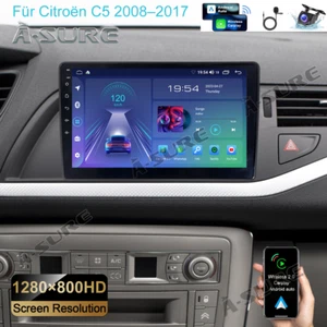 Für Citroen C5 III 2008-2016 Android 10" Autoradio Carplay GPS Navi RDS +Kamera - Bild 1 von 12