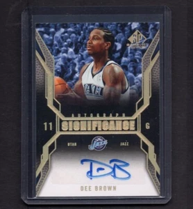 DEE BROWN 2007-08 Upper Deck SP Auto NBA Basketball Card SI-DB #11 PSA - Picture 1 of 2