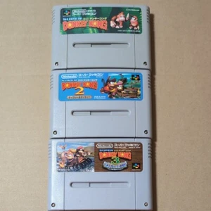 Lot 3 Super Donkey Kong Country 1 2 3 SFC Super Famicom From Japan - Picture 1 of 3