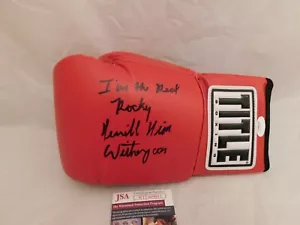 Guantone da boxe Terribile Tim Witherspoon titolo firmato vero rocky scritta JSA (L) - Foto 1 di 1
